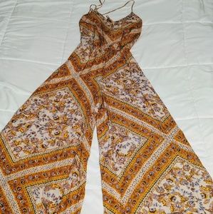 Worn once Yellow Patterned Romper